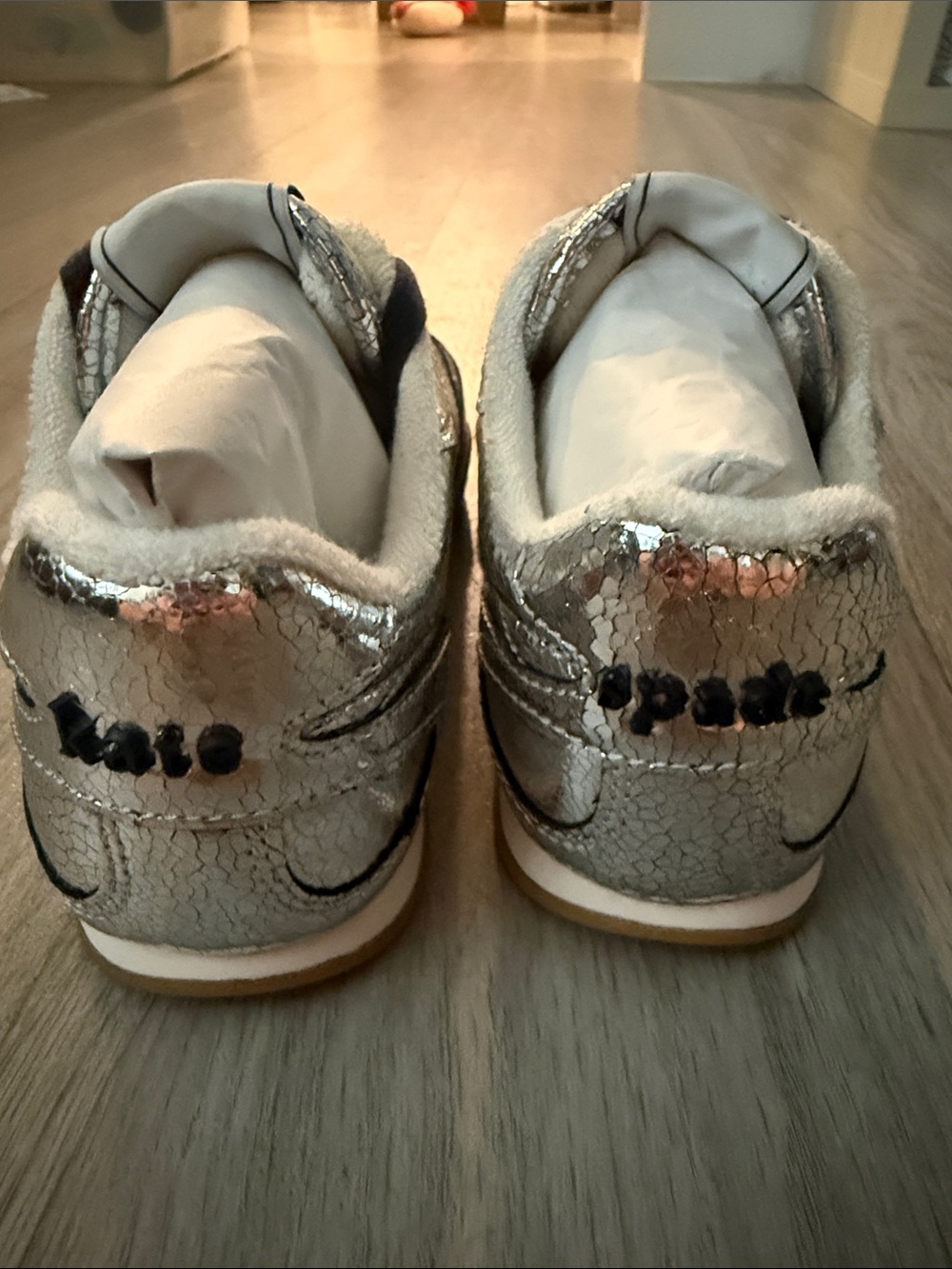 Kate Spade Silver Metallic Sneakers - Picture 3 of 5